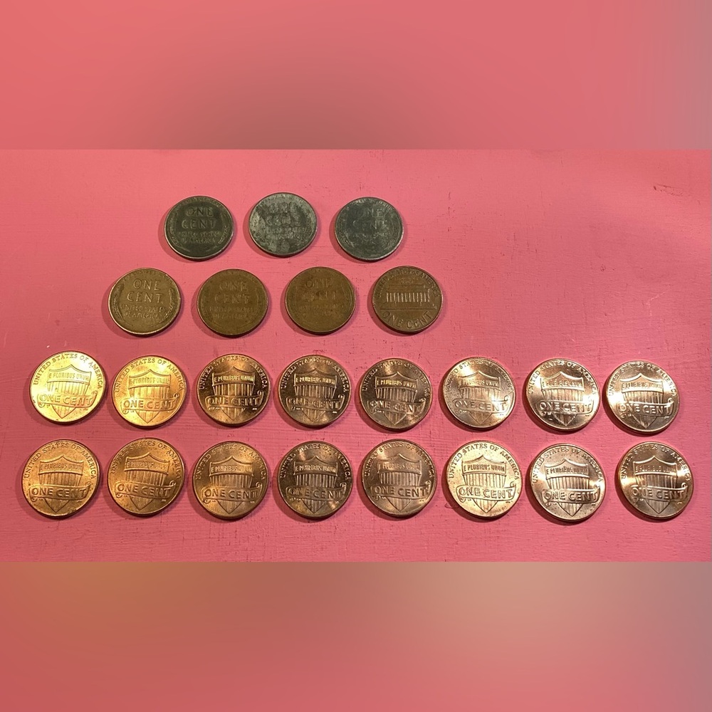 ⚫️ Vintage - All 3 Mints - 1943 Steel Pennies - War Time Wheaties - Collectible - Picture 5 of 16